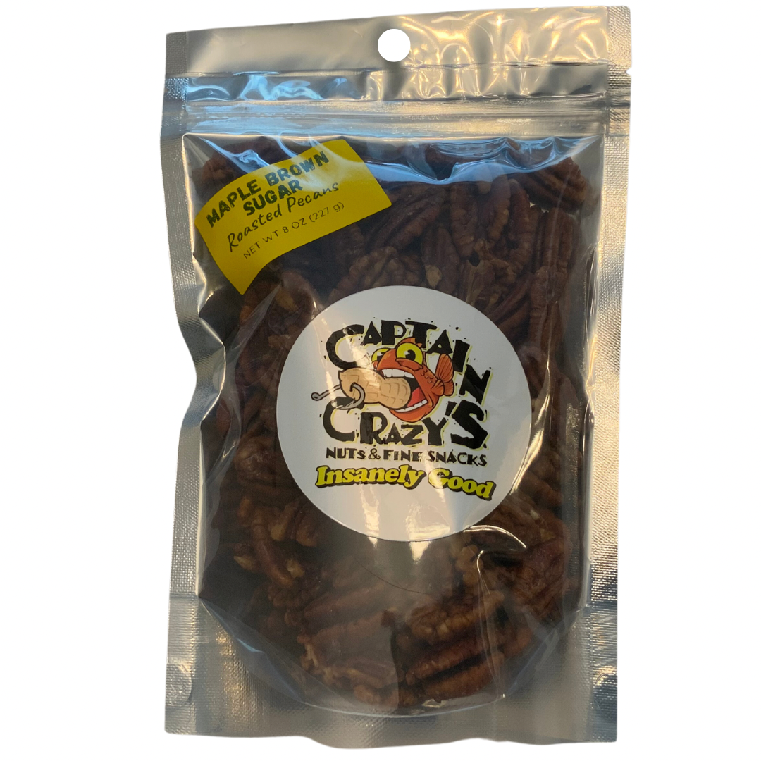 Maple Brown Sugar Roasted Pecans - 8oz Resealable Bag