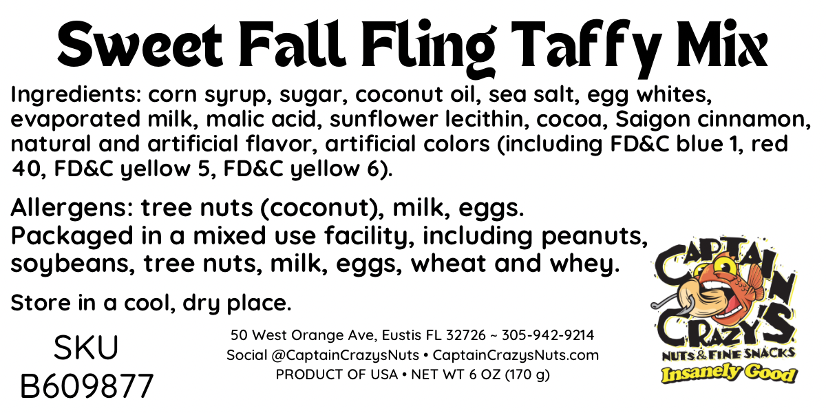 Sweet Fall Fling Salt Water Taffy Mix