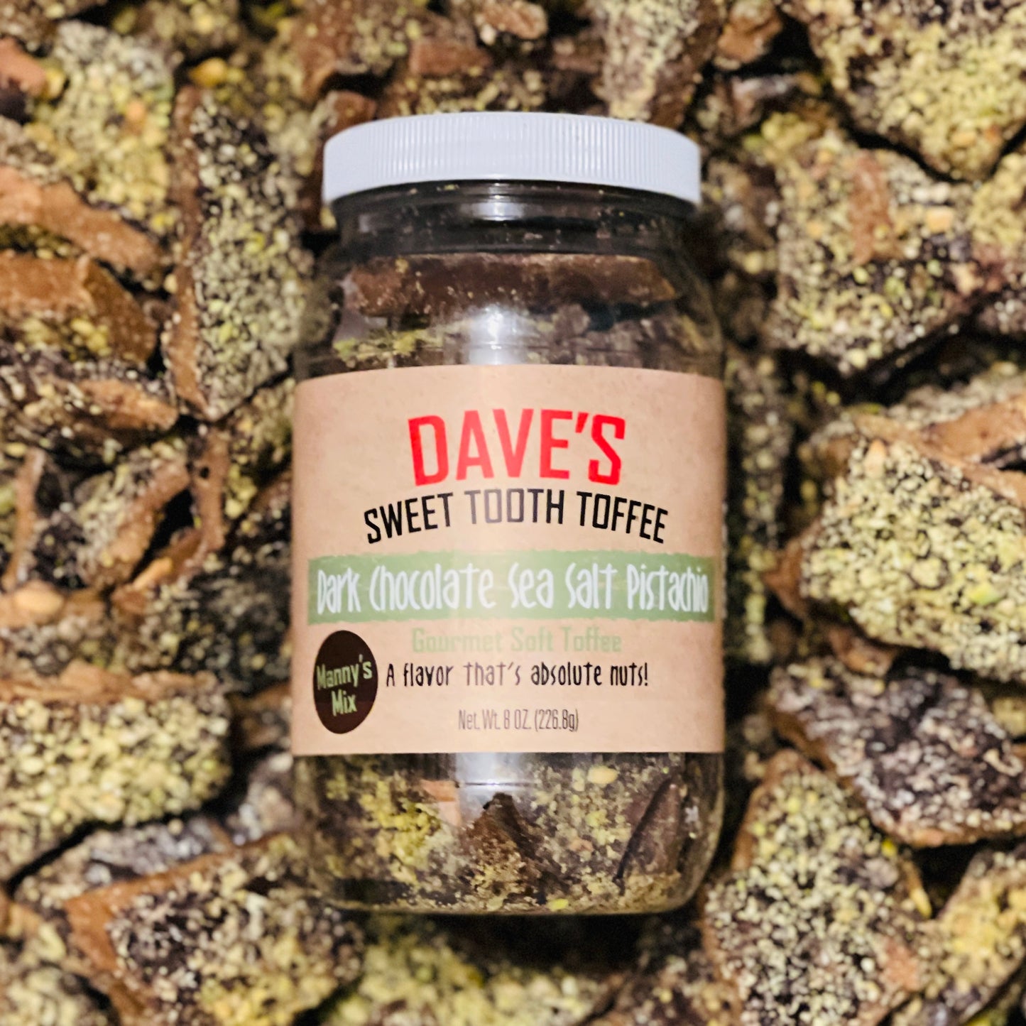 Dark Chocolate Sea Salt Pistachio Toffee