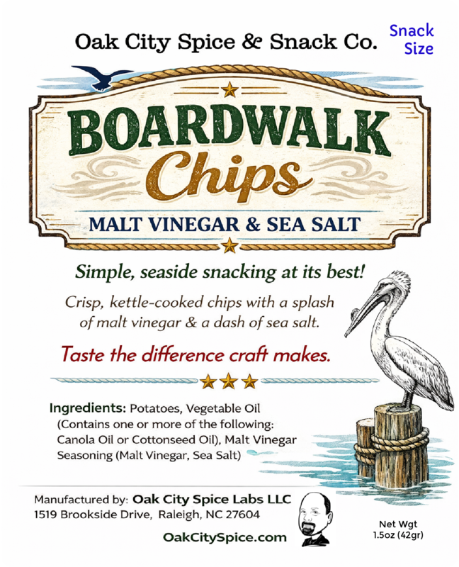 Boardwalk Malt Vinegar & Sea Salt Potato Chips