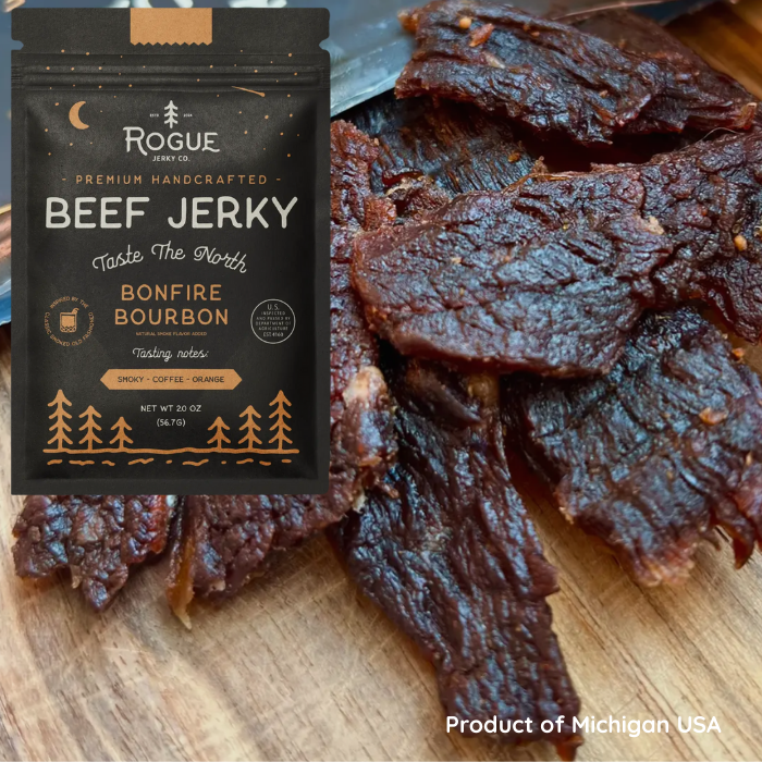 Bonfire Bourbon Beef Jerky | Rogue Jerky Co.