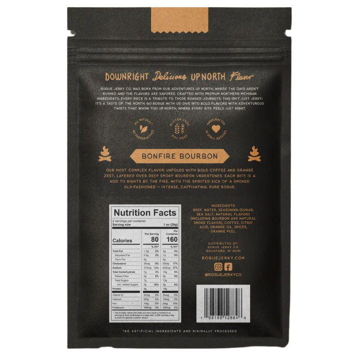 Bonfire Bourbon Beef Jerky | Rogue Jerky Co.