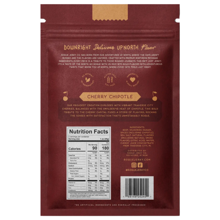 Cherry Chipotle Beef Jerky | Rogue Jerky Co.
