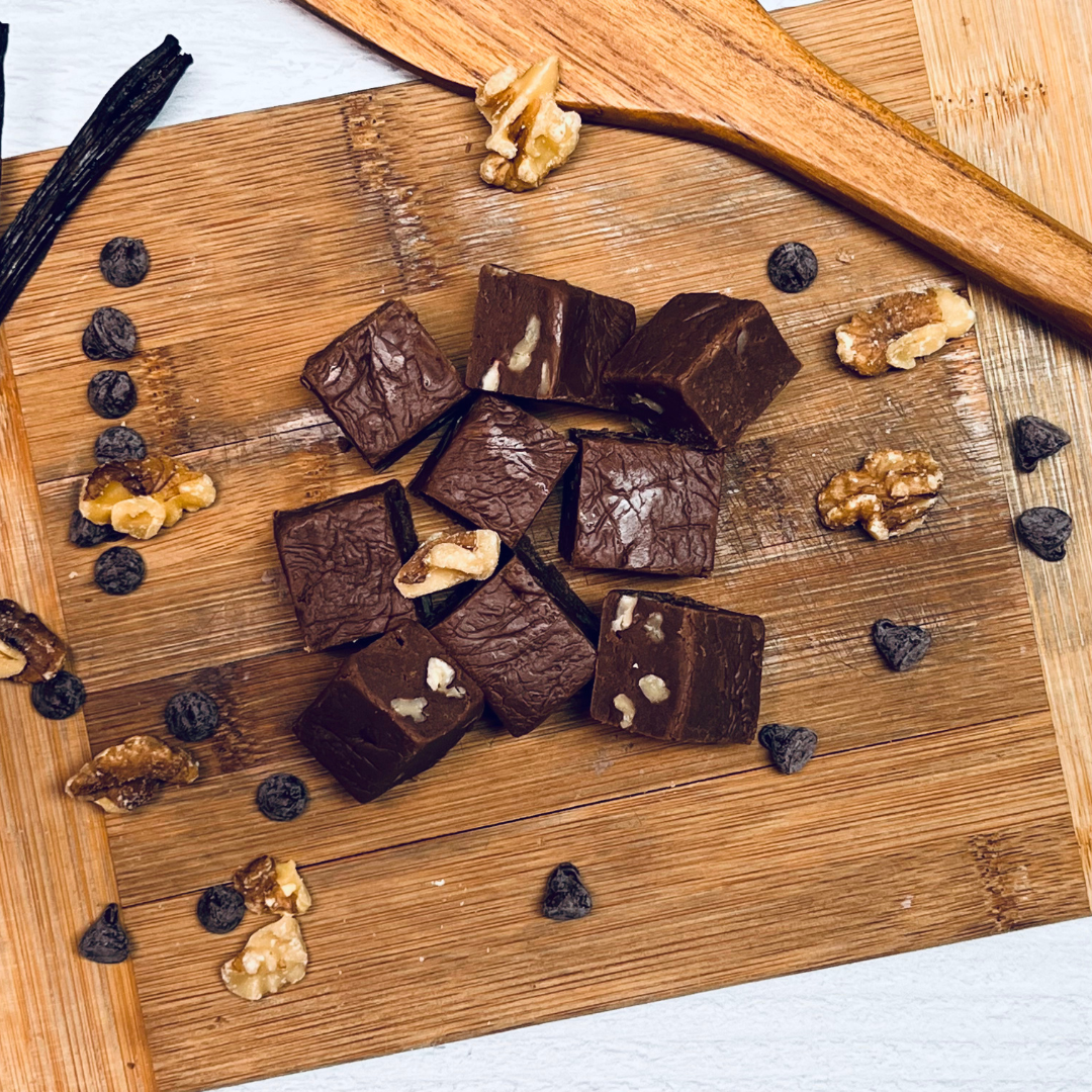 Handmade Spicy Dark Chocolate Walnut Fudge | Meem's Fudge Shoppe