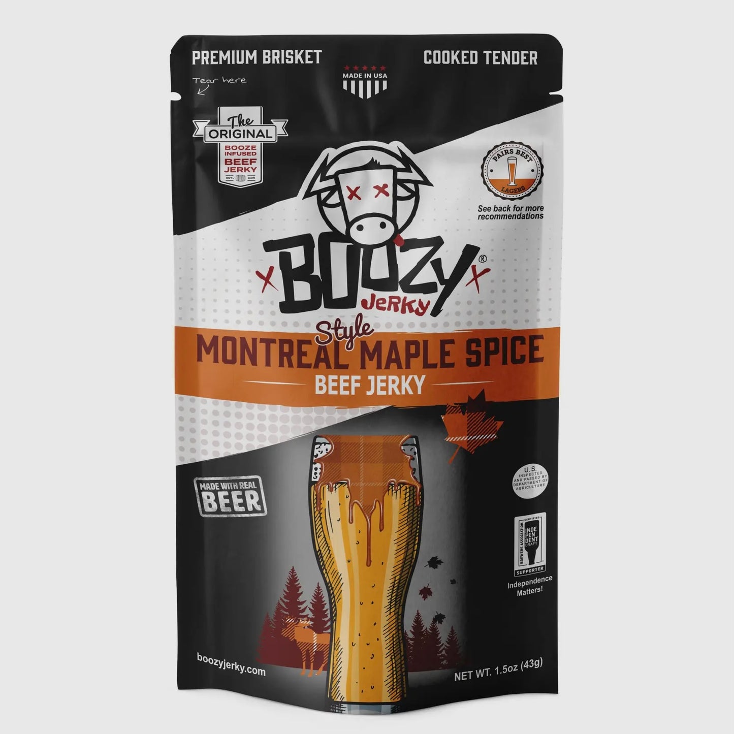 Montreal Style Maple Spice Beef Brisket Jerky | Boozy Jerky