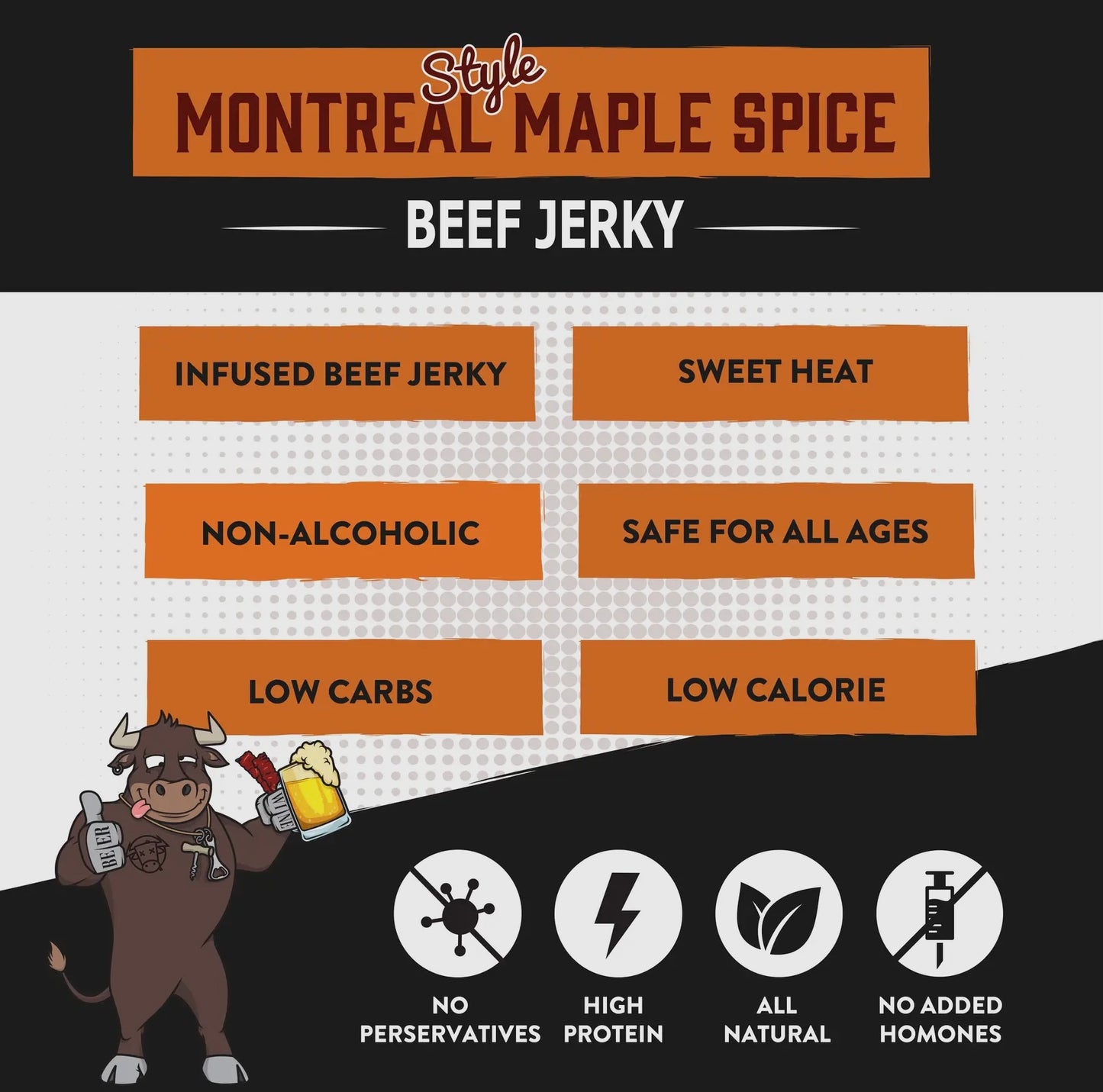 Montreal Style Maple Spice Beef Brisket Jerky | Boozy Jerky