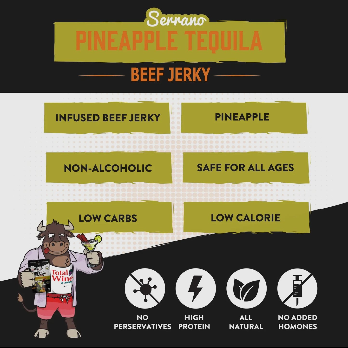 Serrano Pineapple Tequila Beef Brisket Jerky | Boozy Jerky