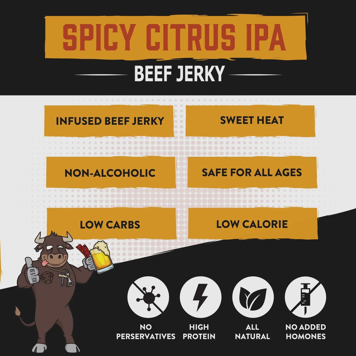 Spicy Citrus IPA Beef Brisket Jerky | Boozy Jerky
