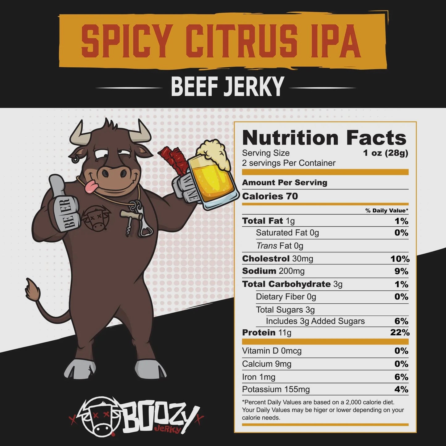Spicy Citrus IPA Beef Brisket Jerky | Boozy Jerky