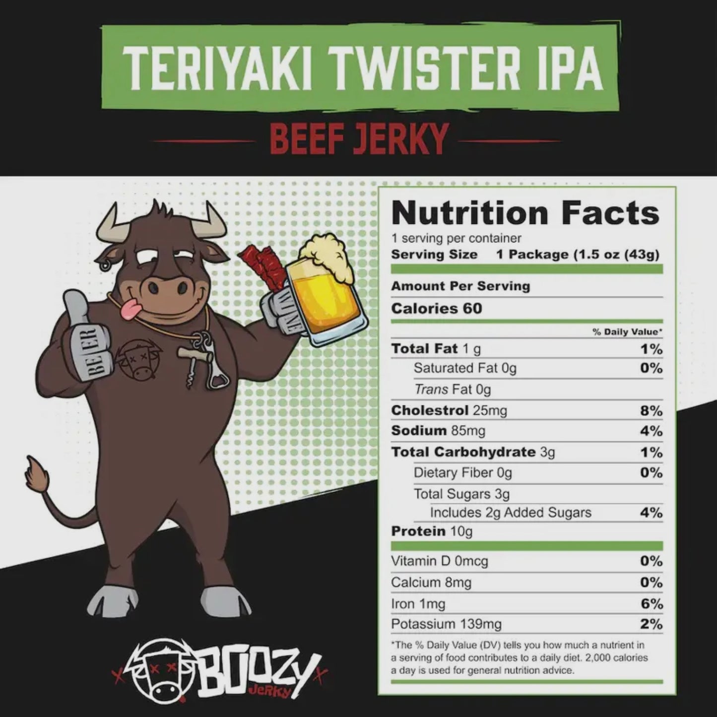 Teriyaki Twister IPA Beef Brisket Jerky | Boozy Jerky