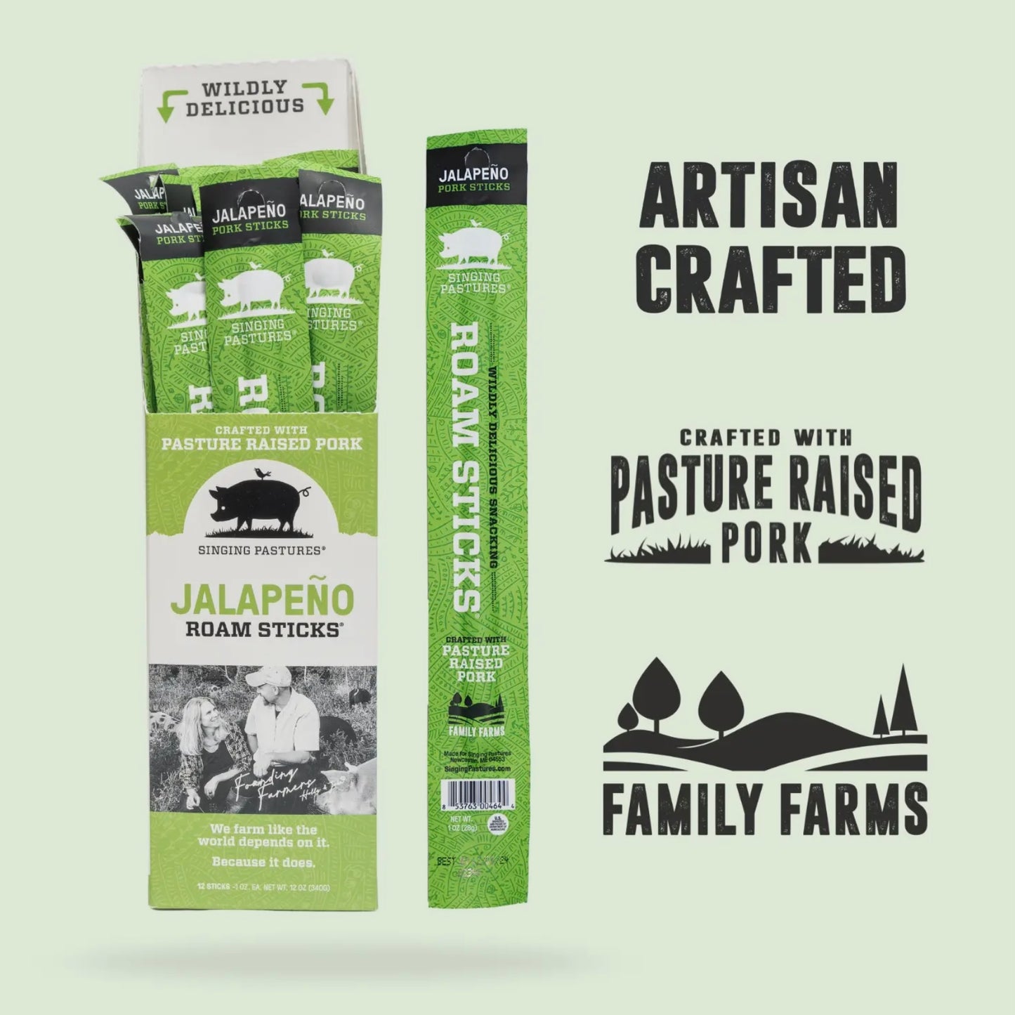 Pasture-Raised Pork Jalapeno Meat Stick