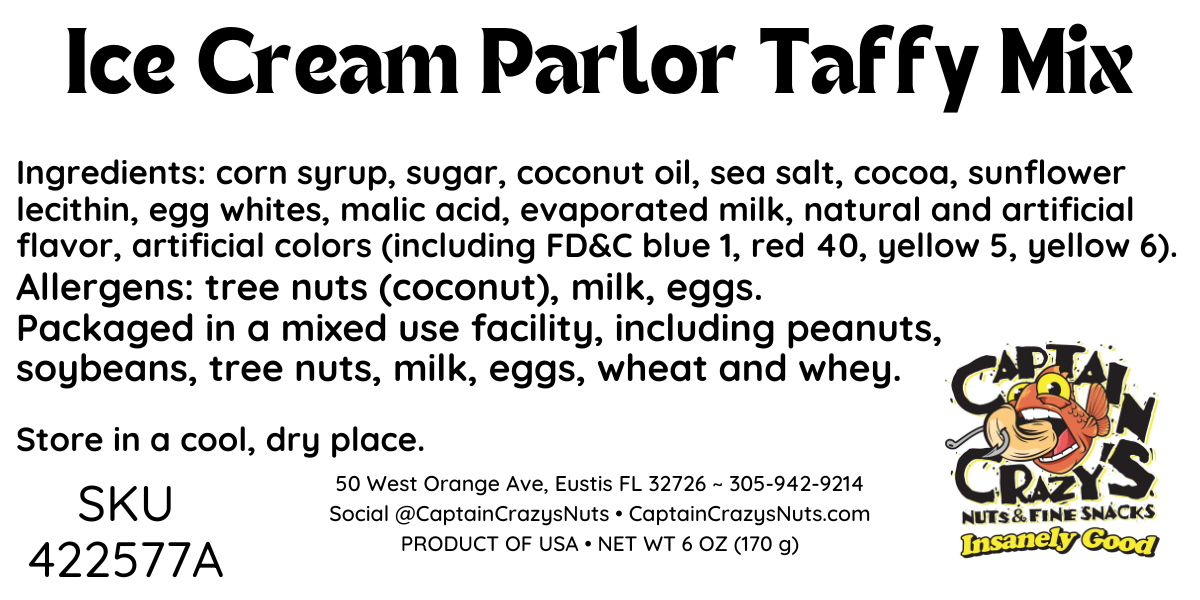 SALT WATER TAFFY Ice Cream Parlor Mix
