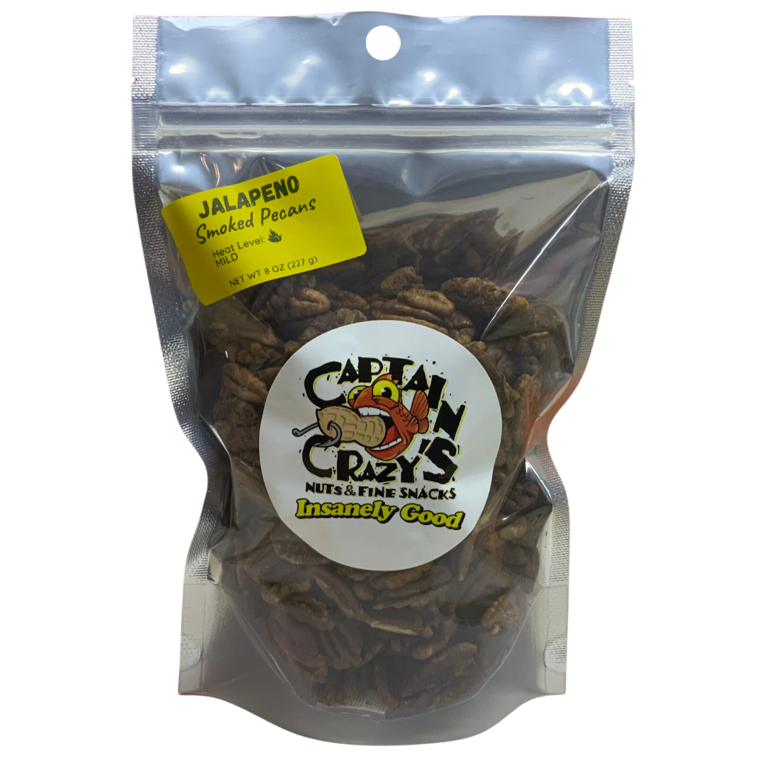 Jalapeno Pepper Smoked Pecans - 8oz Resealable Bag