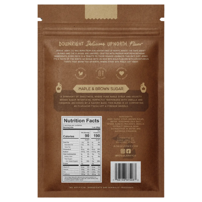 Maple and Brown Sugar Beef Jerky | Rogue Jerky Co.