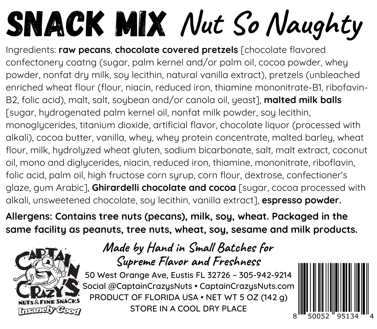 Nut So Naughty Holiday Snack - Chocolate Espresso Pecans & Chocolates