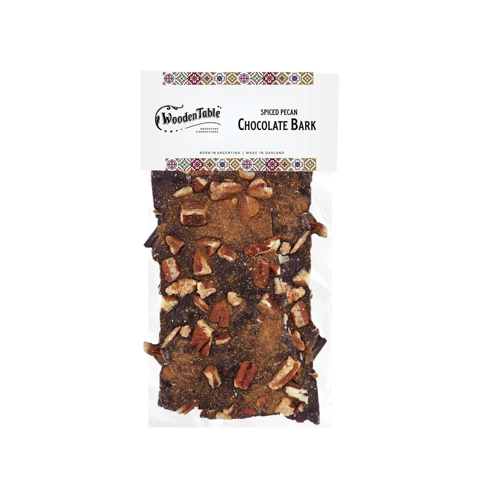 Dark Chocolate Spiced Pecan Bark - No Gluten (4 oz)