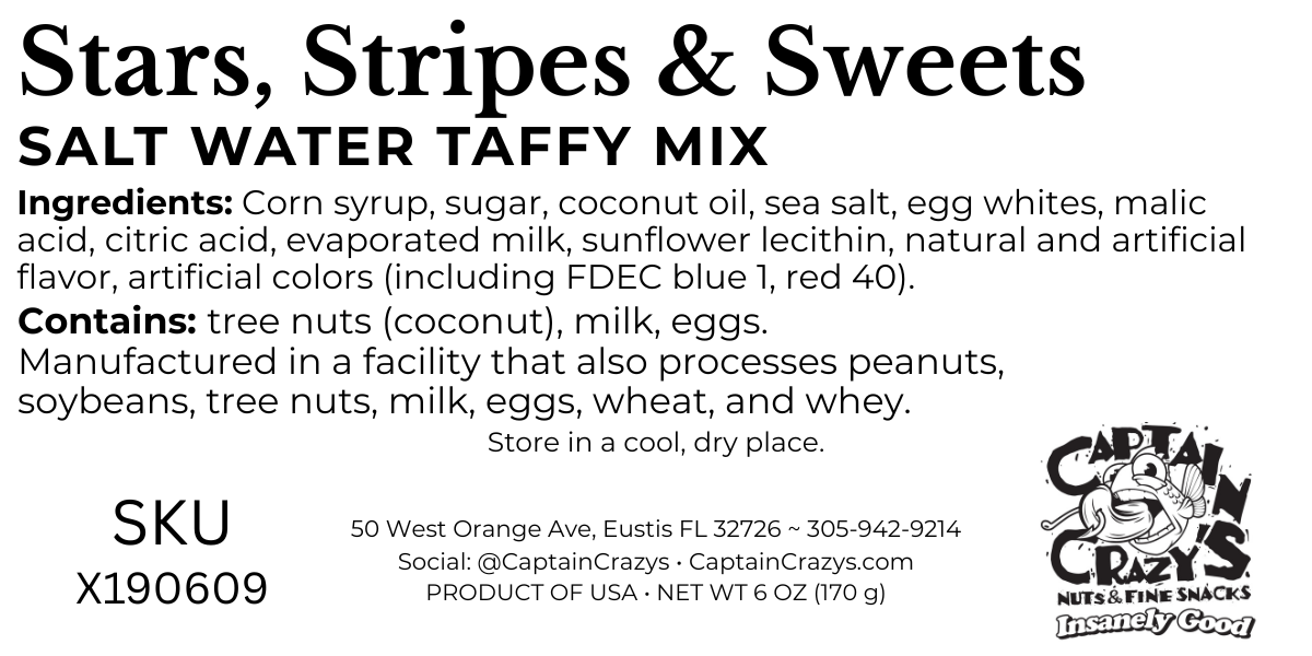 Stars, Stripes & Sweets™ – 250th Anniversary Taffy Mix (Cherry, Vanilla & Blue Raz)
