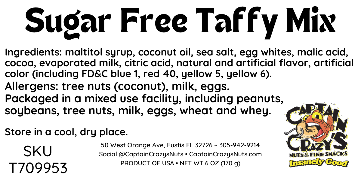 SALT WATER TAFFY Sugar Free Mix