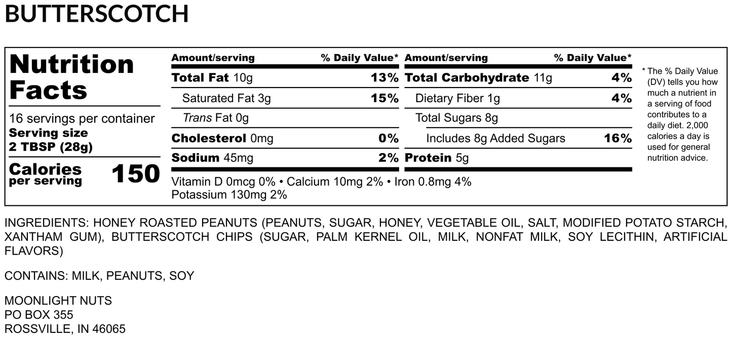 Butterscotch - Flavored Peanut Butter