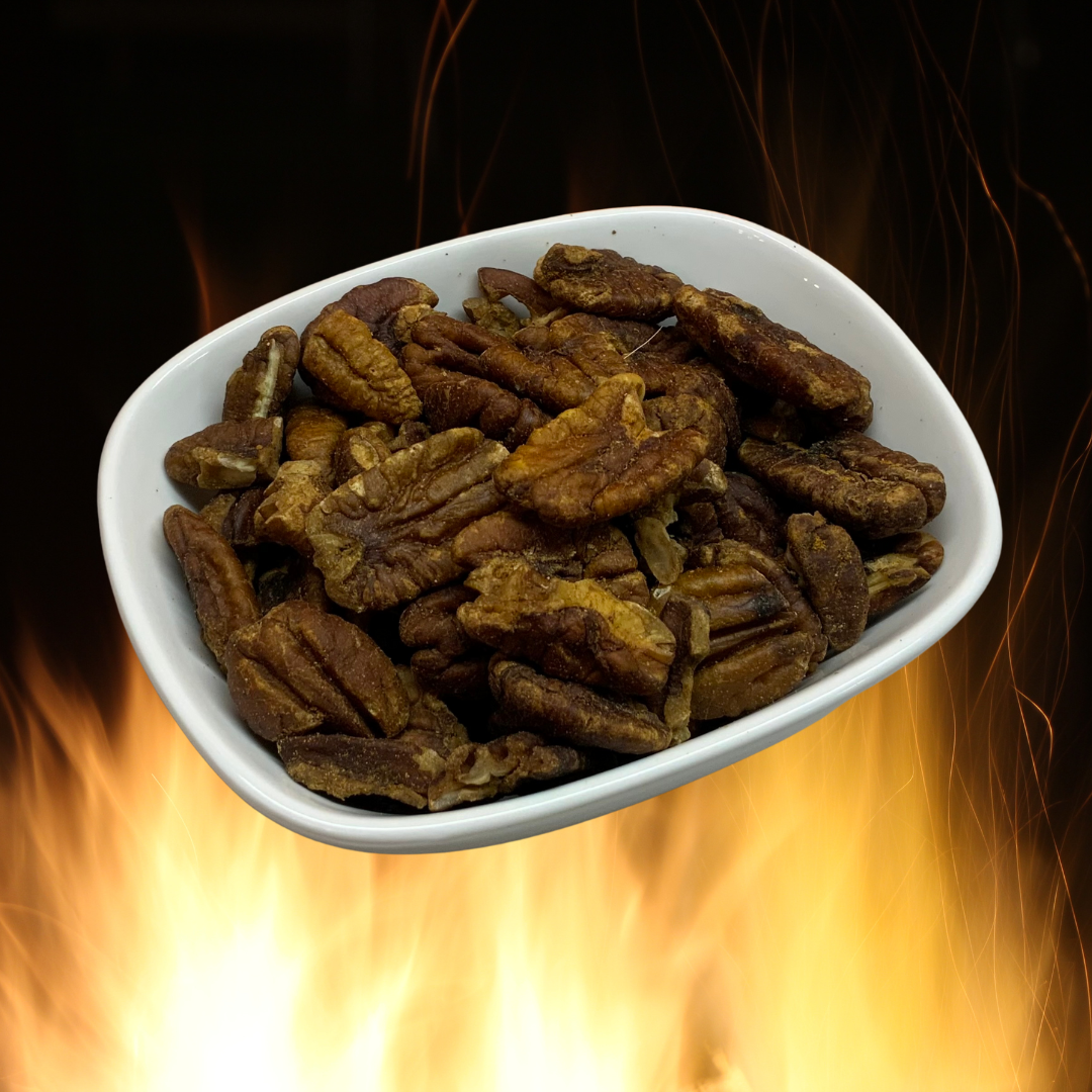 OMFG Hot Pepper Smoked Pecans - 8oz Resealable Bag