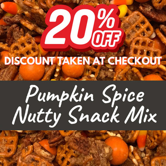 Pumpkin Spice Snack Mix – Gourmet Fall Snack with Pecans, Pretzels & Candy (Limited Edition)