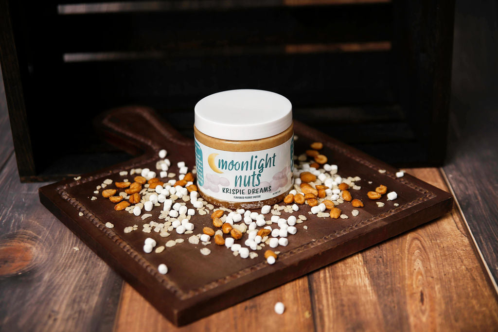 Krispie Dreams – White Chocolate Peanut Butter with Caramel, Marshmallow & Rice Krispies