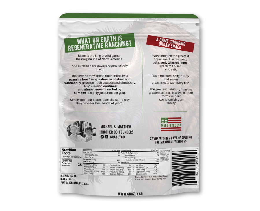 Grass-Fed Bison Liver Crisps | Grazly