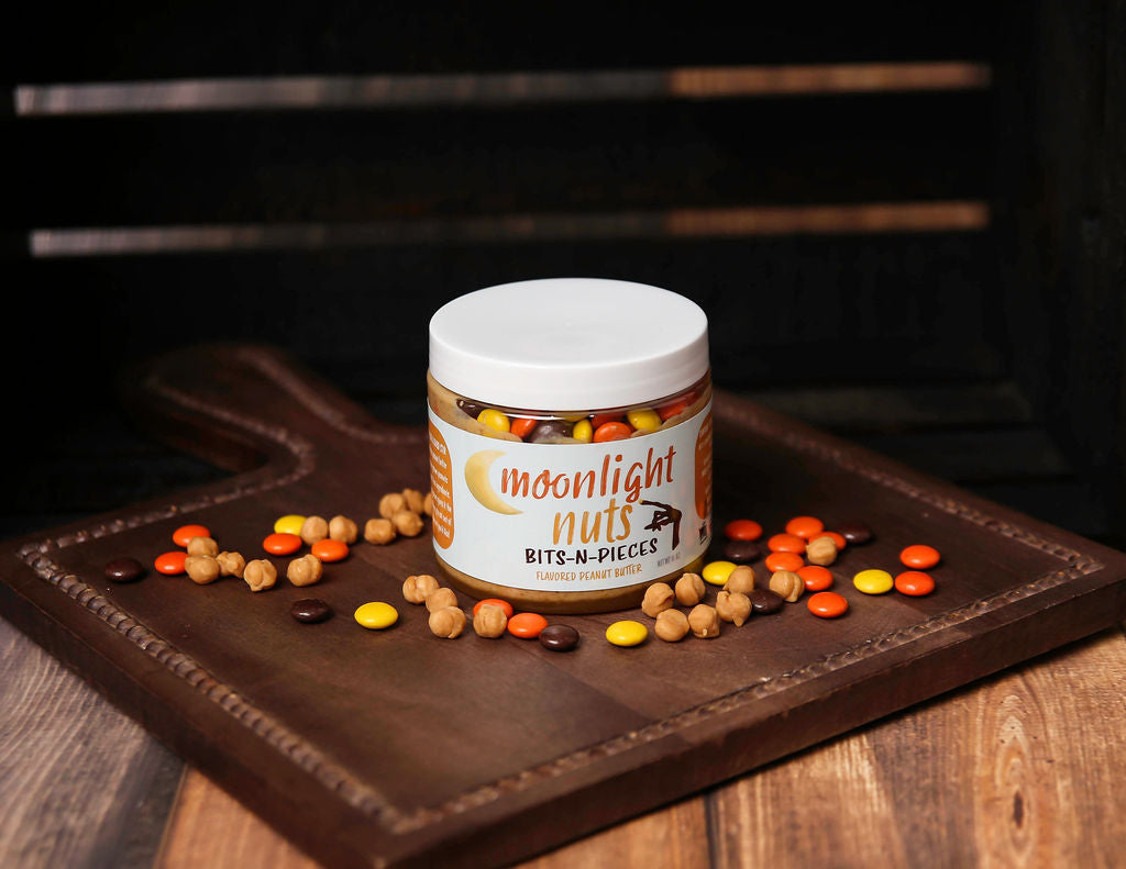 Bits-N-Pieces - White Chocolate Peanut Butter with Reese’s Pieces & Caramel