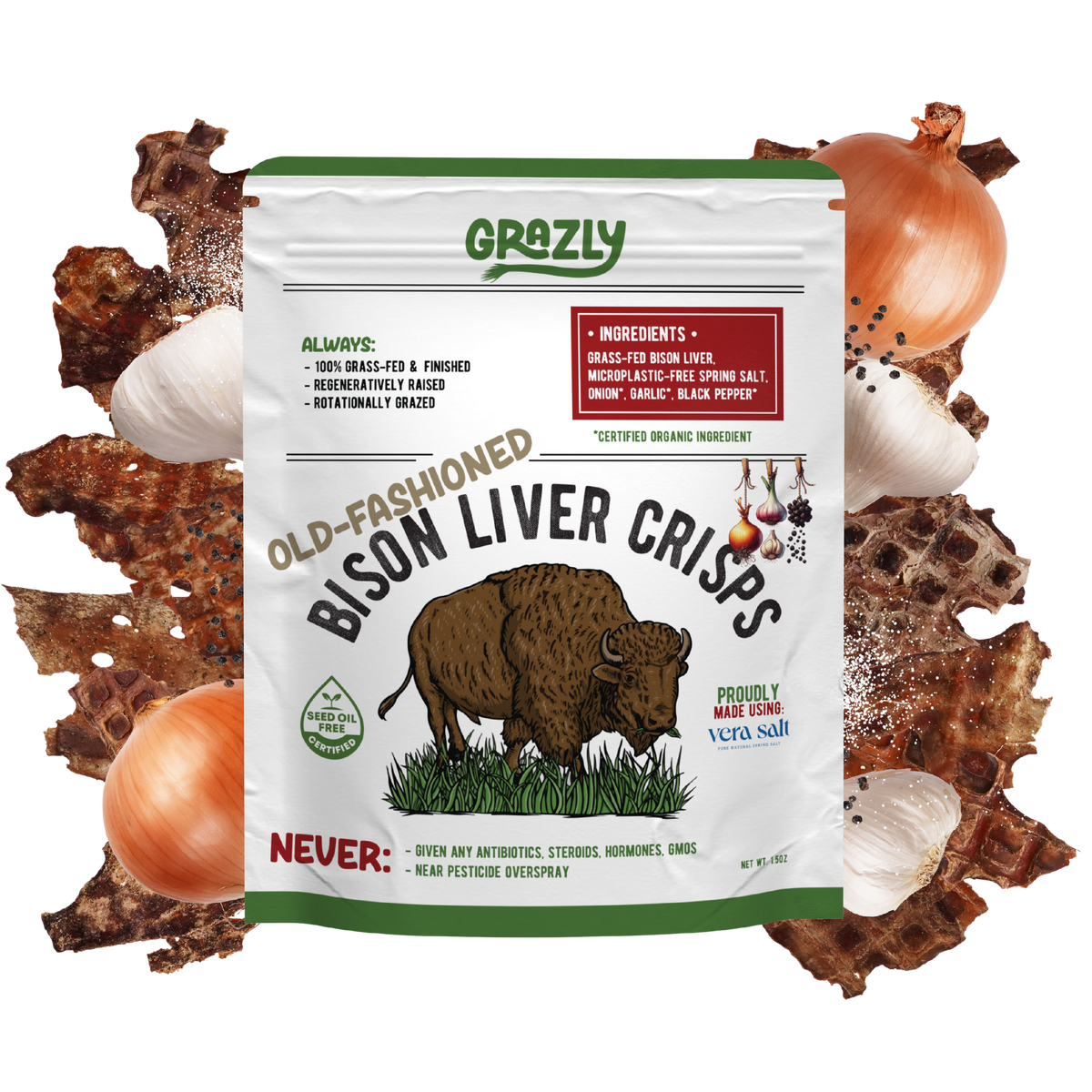 Grass-Fed Bison Liver Crisps | Grazly