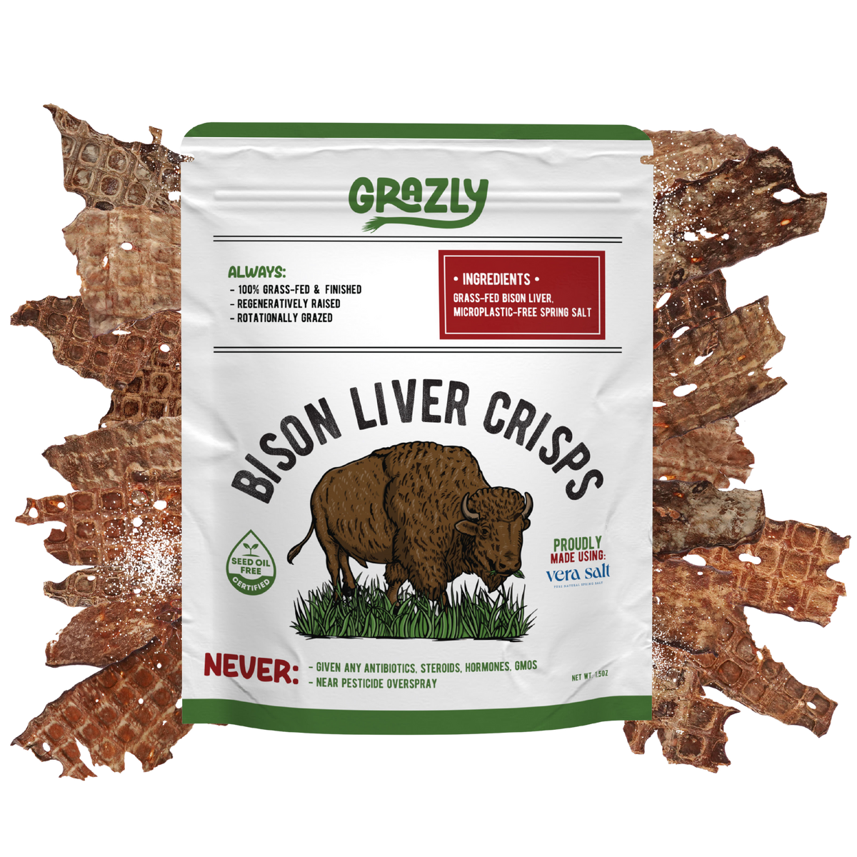 Grass-Fed Bison Liver Crisps | Grazly