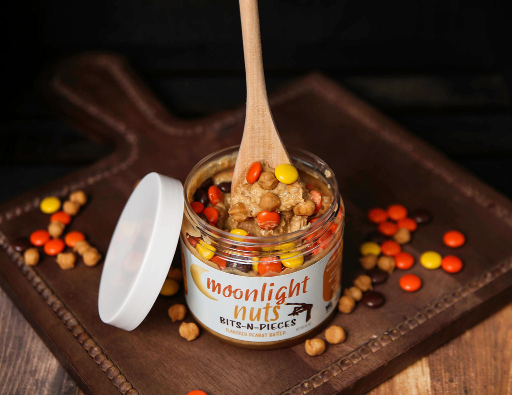 Bits-N-Pieces - White Chocolate Peanut Butter with Reese’s Pieces & Caramel