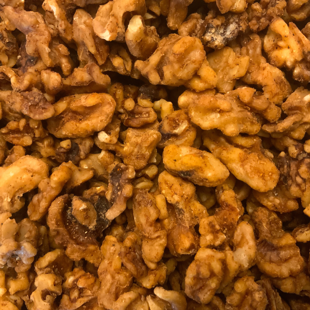 Sweet and Spicy Roasted Walnuts