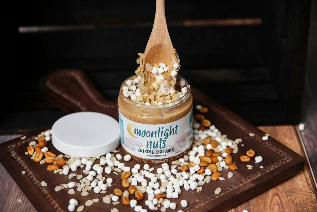 Krispie Dreams – White Chocolate Peanut Butter with Caramel, Marshmallow & Rice Krispies
