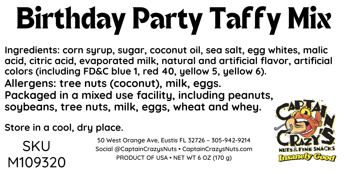 SALT WATER TAFFY Birthday Party Mix