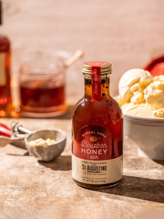 Raw Bourbon Infused Wildflower Honey