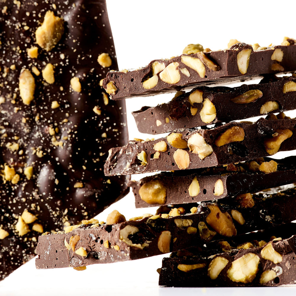 Dark Chocolate, Cardamon and Pistachio Bark | Gluten Free (4oz)