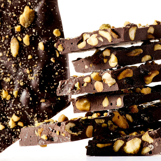 Dark Chocolate, Cardamon and Pistachio Bark | Gluten Free (4oz)
