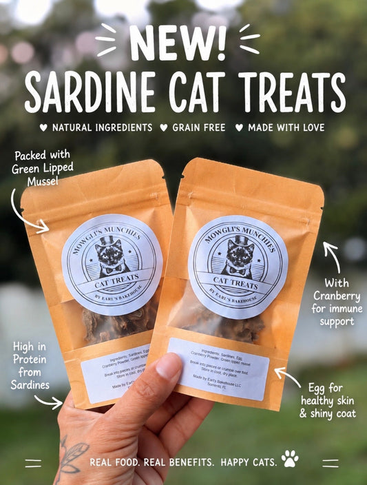 Sardine Cat Treats (cranberry,egg,green lipped mussel)
