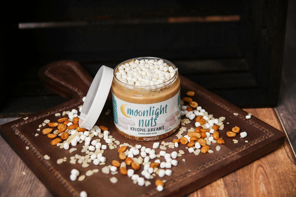 Krispie Dreams – White Chocolate Peanut Butter with Caramel, Marshmallow & Rice Krispies