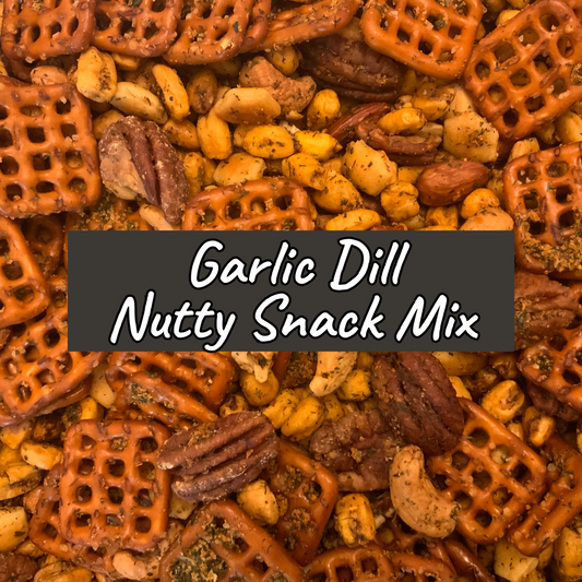 Garlic Dill Nutty Snack Mix