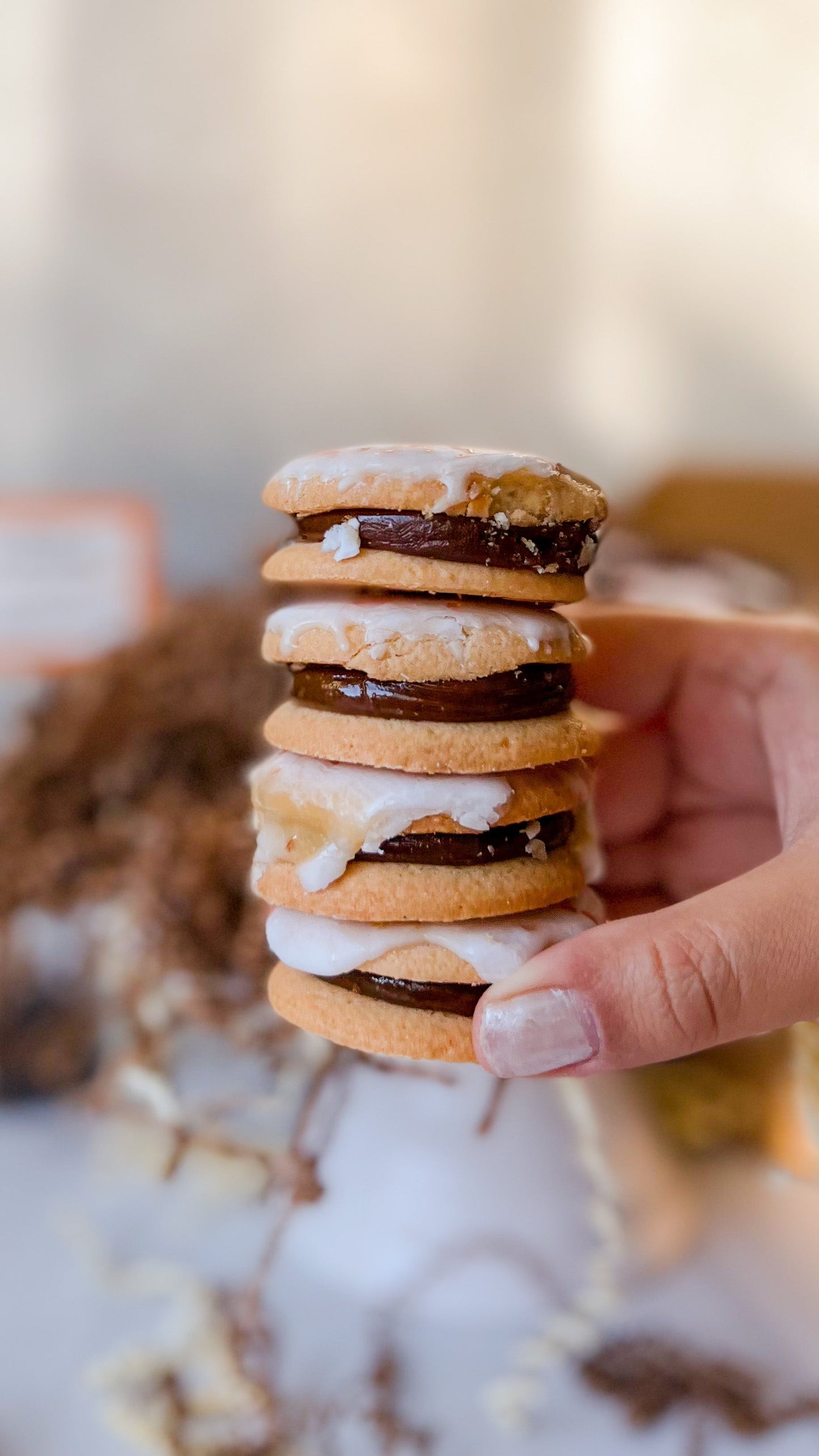 Tequila Lime Alfajores (16 Pack) – Citrus & Dulce de Leche Cookies