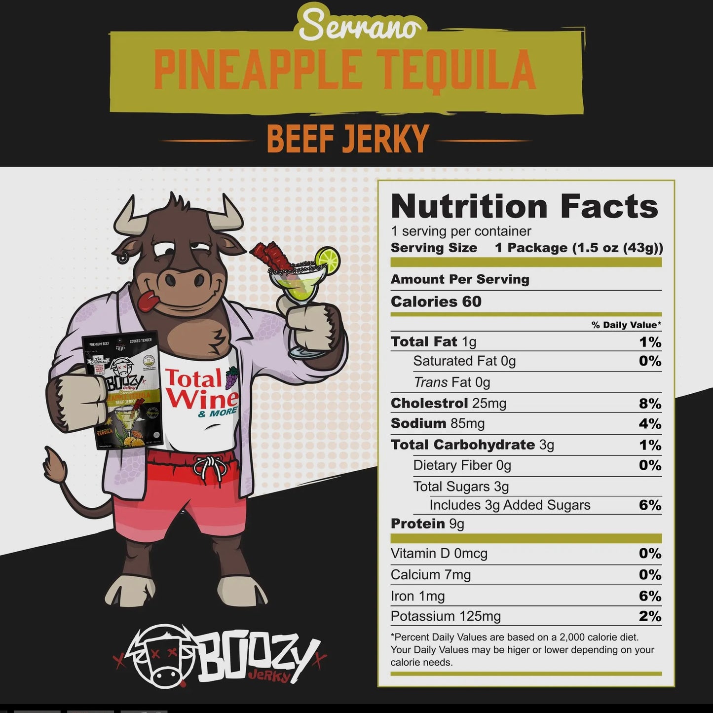 Serrano Pineapple Tequila Beef Brisket Jerky | Boozy Jerky