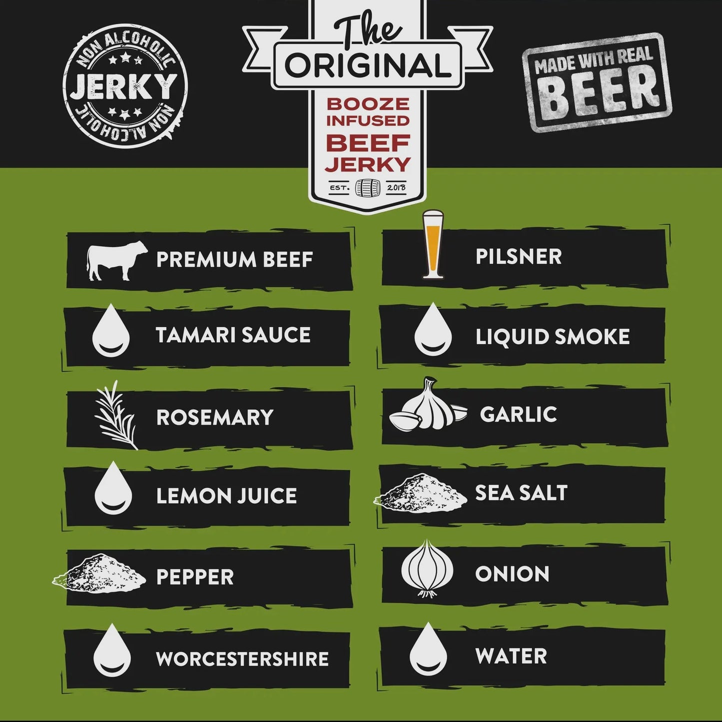 Rosemary Garlicky Pilsner Beef Brisket Jerky | Boozy Jerky