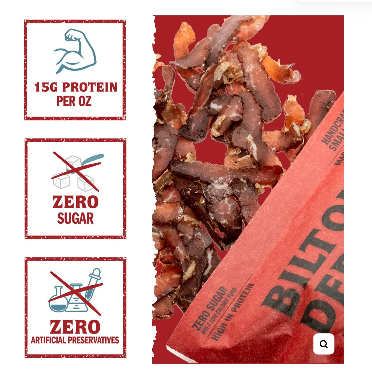 Biltong Depot Original Lean Biltong Lean Slices (Air-Dried Beef)
