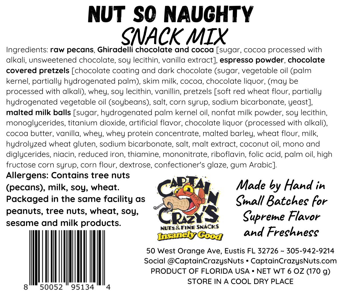 Nut So Naughty Snack Mix - 6oz Resealable Bag