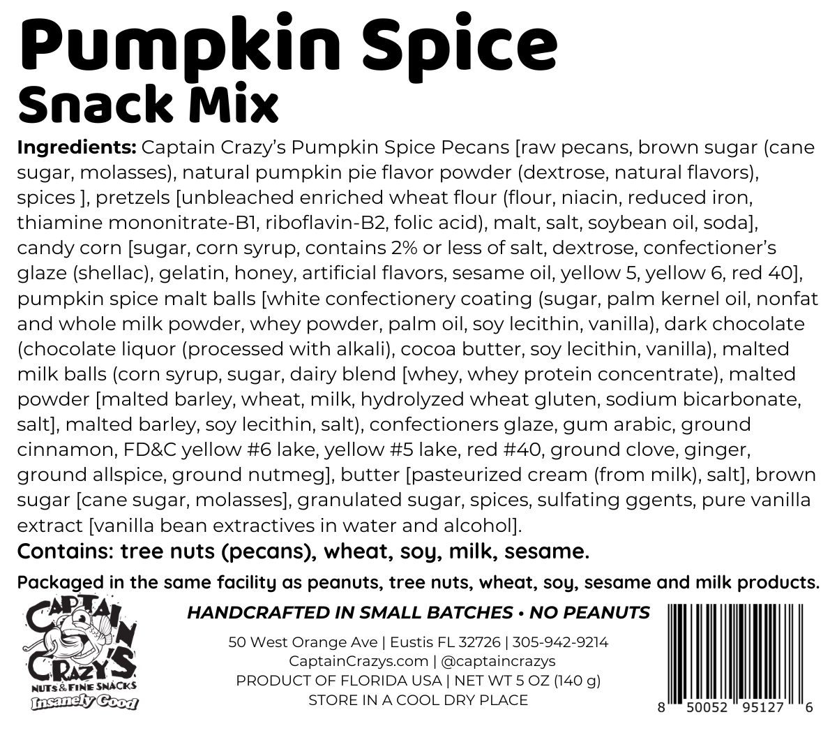 Pumpkin Spice Snack Mix