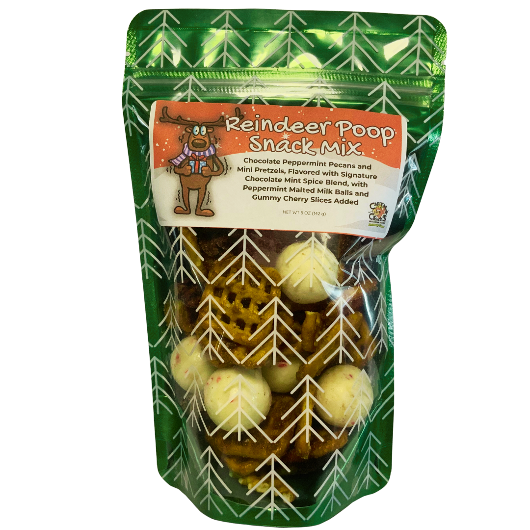 Captain Peppermint Reindeer Poop Snack Mix – Chocolate Peppermint Holiday Treat – Captain ...