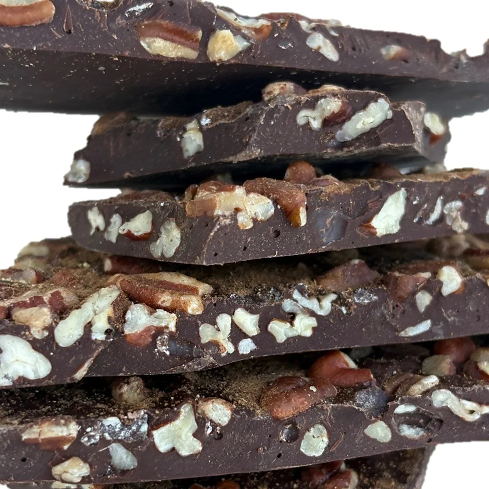 Dark Chocolate Spiced Pecan Bark - No Gluten (4 oz)