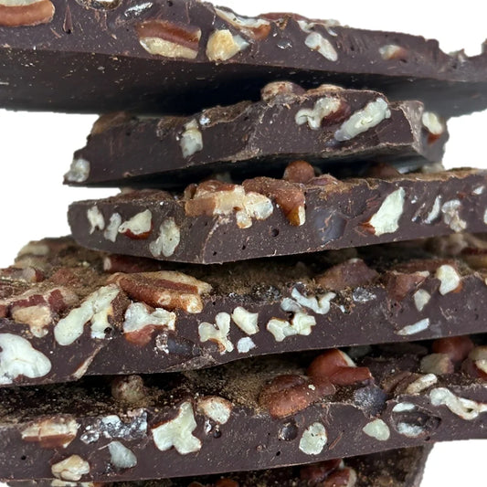 Dark Chocolate Spiced Pecan Bark - No Gluten (4 oz)
