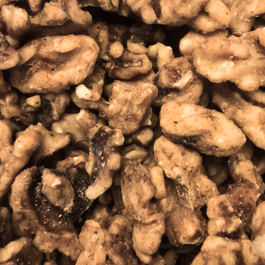 Sweet & Spicy Roasted Walnuts